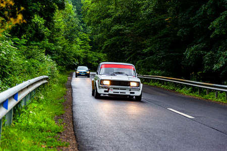 Hungary  Matra Mountain Range 19, July 2020:  Hungarian Rally car championship  heat.のeditorial素材