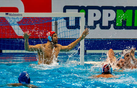 Budapest Hungary Jan 24, 2020: The 34th Men's European Water Polo Championship. The tournament for...