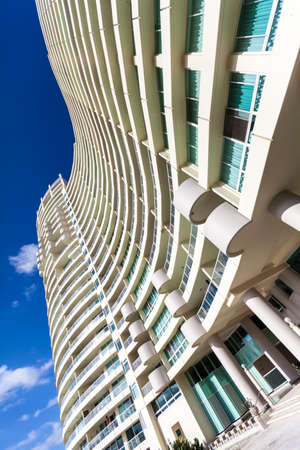 Gold Coast Australia Jan 26, 2019: Ultramodern buildings facade. Contemporary ultramodern architecture is the new trend in Queensland Gold Cost.のeditorial素材