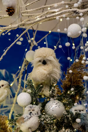 Christmas tree. Holiday background.の写真素材