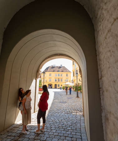 Sopron, Hungary - Jun 2 2020: The "Old Town " of historical. Sopron's down town is like it was 300-500 years ago.のeditorial素材