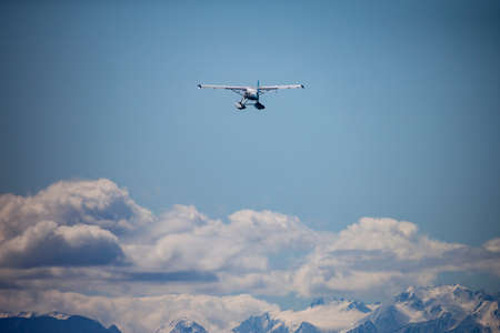 Victoria, BC, Canada - July 22 2019:  Float-planes in the inner harbor. This transportation is vital and very frequent between Vitoria and Vancouver, also the flight is very pictures.のeditorial素材