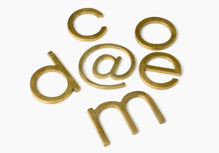 Internet symbols with alphabetsの写真素材