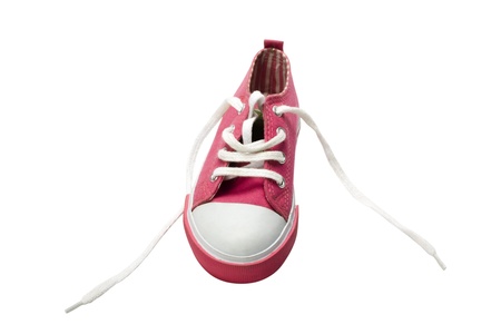 Close-up of a canvas shoeの写真素材