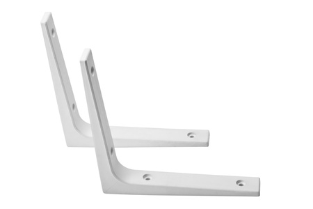 Close-up of angle brackets