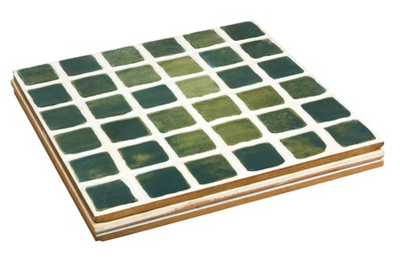 Close-up of a stack of eyeshadow palettes