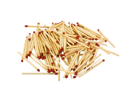 Close-up of a heap of matchsticks