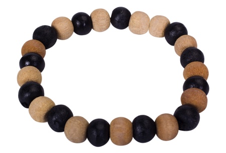 Close-up of a bracelet made from beadsの写真素材