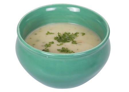 Close-up of a bowl of soupの写真素材