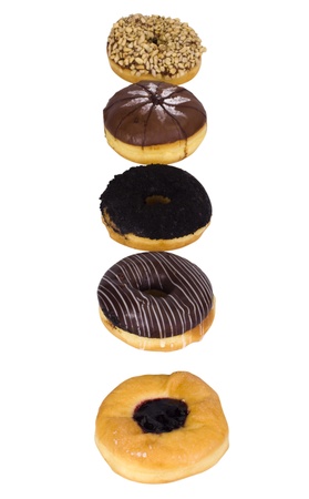 Close-up of assorted donutsの写真素材