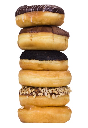 Stack of assorted donutsの写真素材