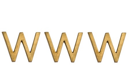 Close-up of world wide web acronymの写真素材