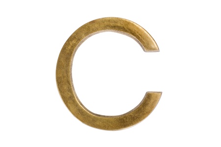Close-up of letter 'c'の写真素材
