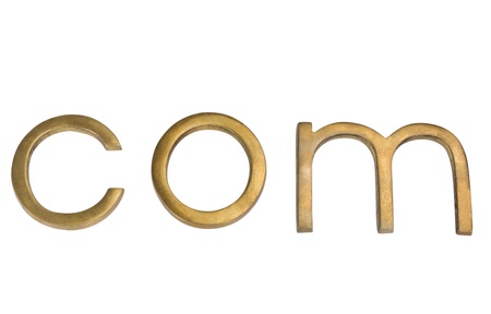 Close-up of a word 'com'の写真素材
