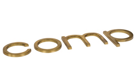 Close-up of a word 'comp'の写真素材