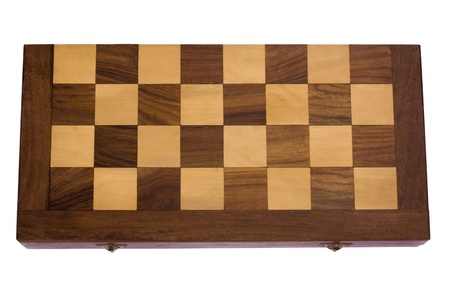 Close-up of a wooden chess box