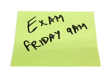 Text written on an adhesive noteの写真素材