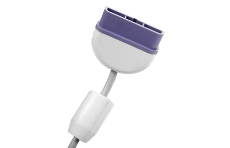 Close-up of a connector with a cable