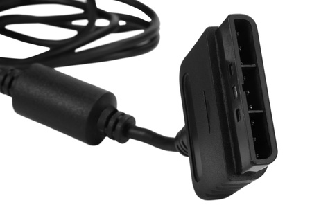 Close-up of a connector with a cable