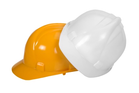 Close-up of hardhats