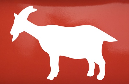 Silhouette of a goatの写真素材