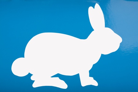 Silhouette of a hareの写真素材