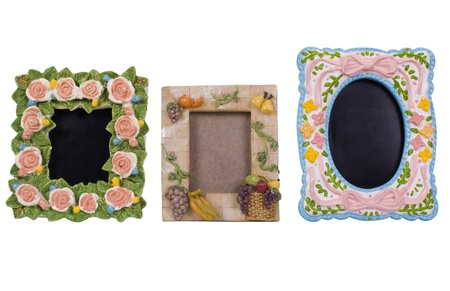 Close-up of assorted picture framesの写真素材