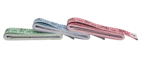 Close-up of tape measuresの写真素材