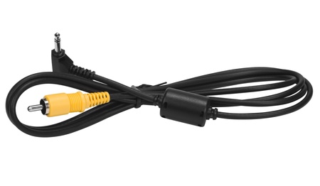 Close-up of an audio cable