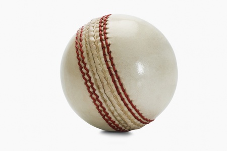 Close-up of a cricket ballの写真素材