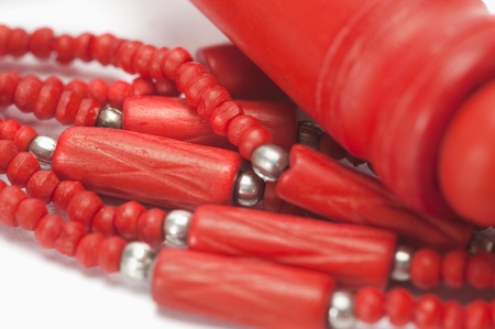 Close-up of a necklaceの写真素材