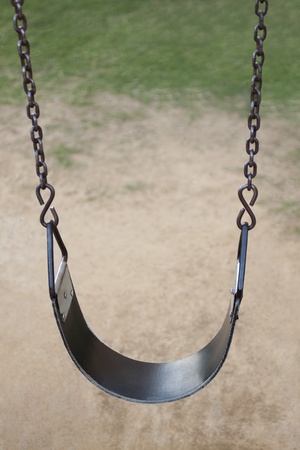 Close-up of a chain swingの写真素材
