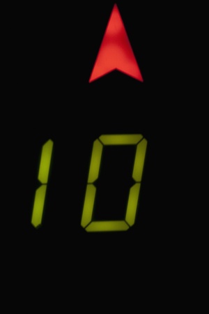 Close-up of an elevator floor indicatorの写真素材