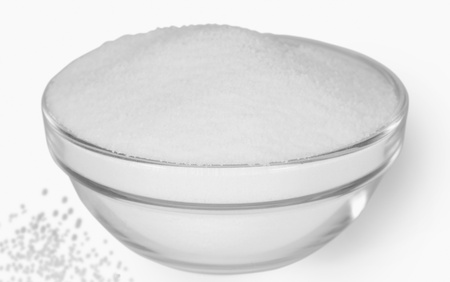 Close-up of granulated sugar in a bowl