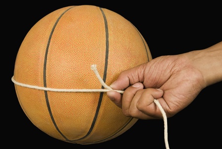 Close-up of a man measuring a curved surface with a string