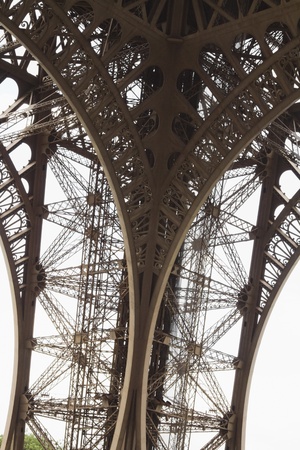 Low angle view of a tower, Eiffel Tower, Paris, Franceの写真素材