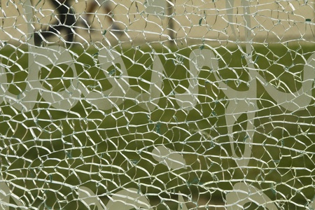 Close-up of a shattered glass