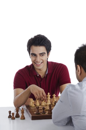 Two men playing chess