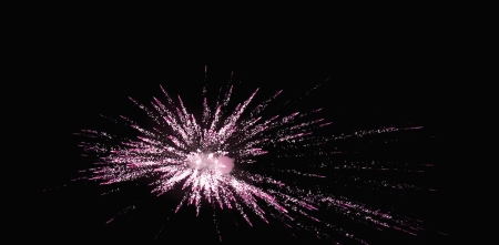 Fireworks display at nightの写真素材
