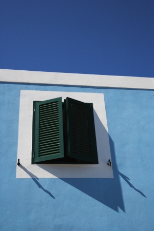 Window of a house, Ponza, Province Of Latina, Lazio, Italyの写真素材