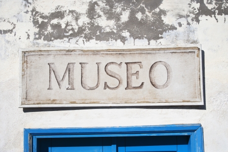 Museum sign, Ponza, Province Of Latina, Lazio, Italyの写真素材