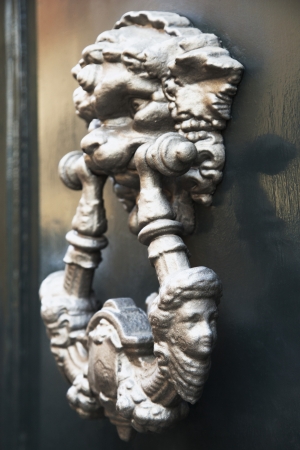 Close-up of a door knocker, Rome, Lazio, Italy