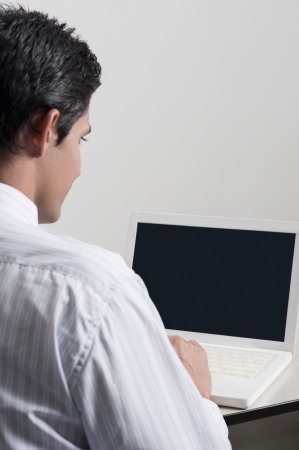Businessman using a laptopの写真素材