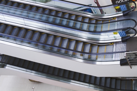 Escalators in a shopping mall, Amritsar, Punjab, India