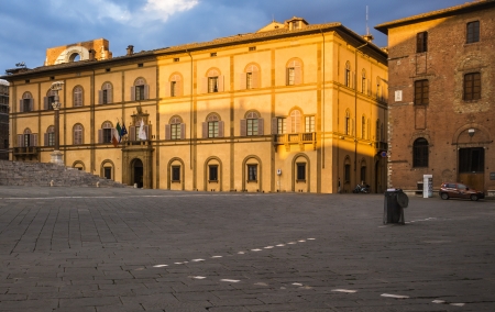 Facade of a heritage building, Siena, Siena Province, Tuscany, Italyのeditorial素材