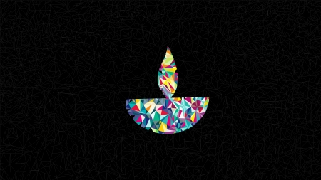 Diwali oil lamp isolated on black backgroundのイラスト素材