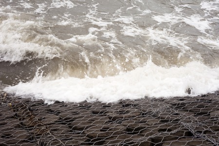 Surf on the beach, Alibag, Raigad District, Konkan, Maharashtra, Indiaの写真素材