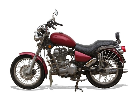 Close-up of a motorcycleの写真素材