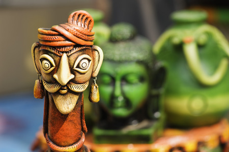 Antique sculptures at souvenir shopの写真素材