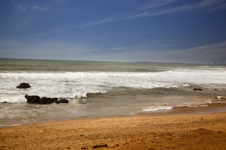 Surf on the beach, Visakhapatnam, Andhra Pradesh, Indiaの写真素材